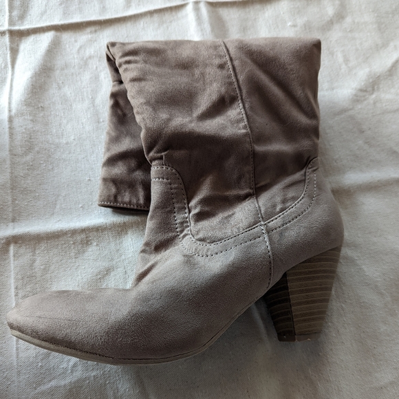 Call It Spring Slouchy Taupe Boots - Picture 2 of 8
